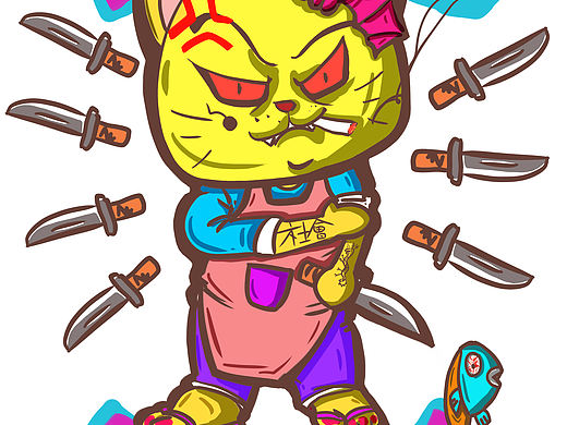 哈喽社会喵，KT爱耍刀（个人主页-ZNTA0Mjg0MTY=） - 商业插画 - 站酷设计师望雲居原创素材 - 站酷ZCOOL