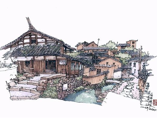 马克笔手绘艺术设计作品