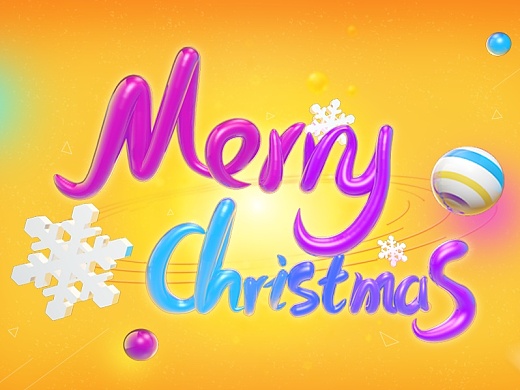 MARRY CRISTMAS 圣诞字体设计