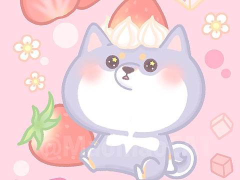 柴犬水果系列草莓味儿🍓（个人主页-ZMzc4MjA4ODQ=） - 创作习作 - 站酷设计师少女猫猫CAT原创素材 - 站酷ZCOOL