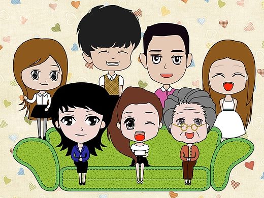 Q版全家福萌萌噠（個人主頁-ZMTI1MDg3NTI=） - 創(chuàng)作習(xí)作 - 站酷設(shè)計師張曦微原創(chuàng)素材 - 站酷ZCOOL