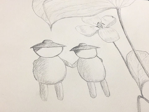 不断练习绘画中……