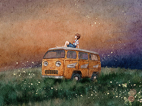 《小黄回忆录》清新插画系列