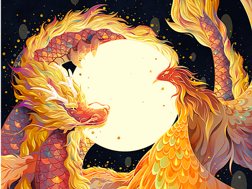 《龙凤逐日》原创插画