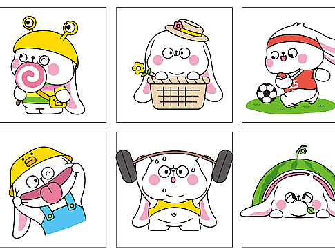 兔子IP-《奶糖兔》（个人主页-ZNTk1MzY0ODQ=） - IP形象 - 站酷设计师田大鹿原创素材 - 站酷ZCOOL