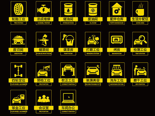 车达汽车加盟店ICON设计&门楣业务板块