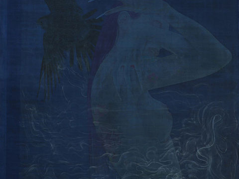 《羽.无界》| 70CMX80CM | 2020年 |绢本（个人主页-ZNTA3MzA1MTY=） - 绘画 - 站酷设计师孙影国画原创素材 - 站酷ZCOOL