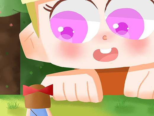 插画人物：我发现你了（个人主页-ZNDEyODkxMDQ=） - 商业插画 - 站酷设计师一只设计狮呀原创素材 - 站酷ZCOOL