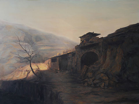 作品《光》描述的是陕北米脂县风景