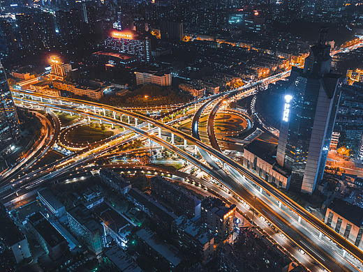 合肥五里墩立交夜景