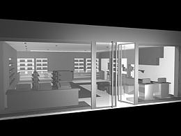 店面空间设计白模