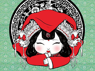 婚嫁文化插画
