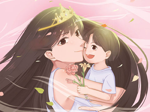 38女王节礼盒插画设计～