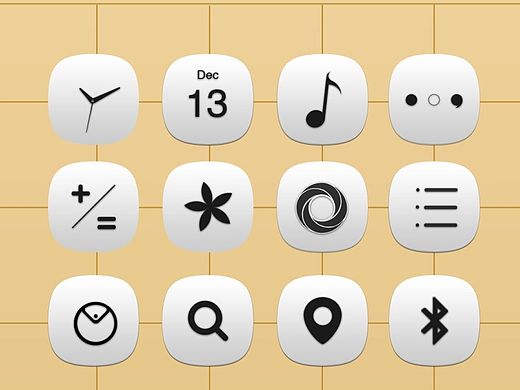 古风围棋式APP界面图标(包含PSD源文件)