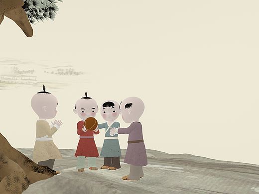  广西艺术学院水墨动画毕业设计短片《文彦博取球》  ＃青春答卷2016＃