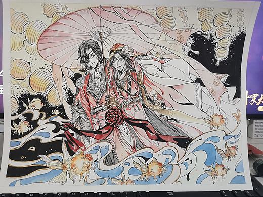 天官赐福 花城与谢怜（个人主页-ZNDE5MDY0MDQ=） - 创作习作 - 站酷设计师菲儿琪原创素材 - 站酷ZCOOL