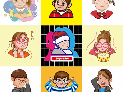 帮朋友们绘制卡通小头像