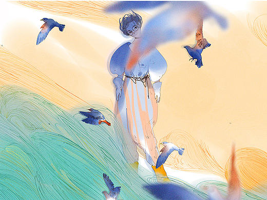 Birds with color 9P绘本