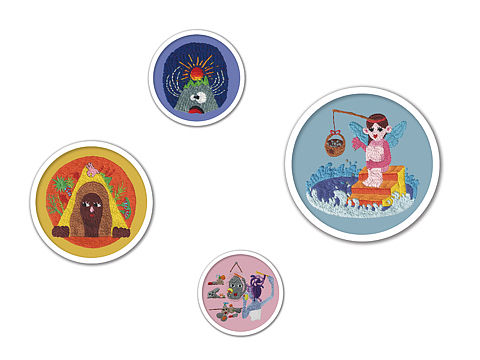 石头传说—刺绣插画