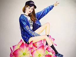 素描紙畫水彩畫過(guò)程