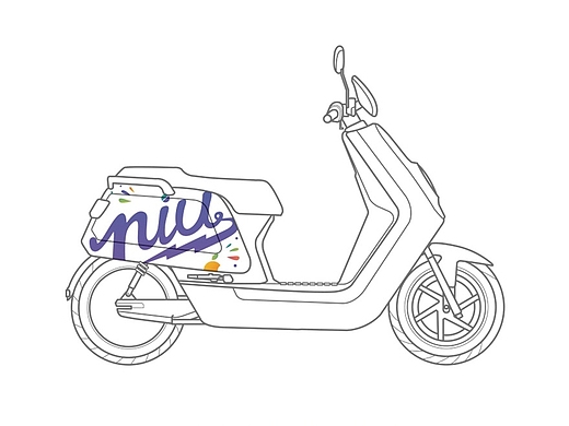 小牛电动车贴(圆点点迷你型)