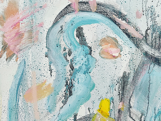 喷薄的油画