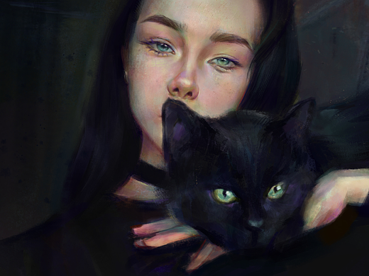 2023的人物厚涂插画