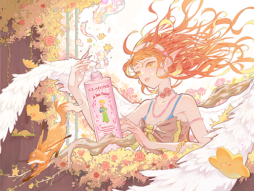 邂逅#粉嫩多巴胺少女#《春之歌》（个人主页-ZNjU3MTAxMjA=） - 商业插画 - 站酷设计师海螺鸽鸽原创素材 - 站酷ZCOOL