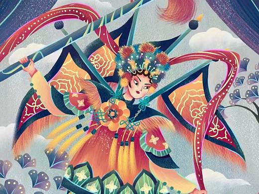 京劇 武將（個(gè)人主頁-ZNjcxMjk2MDQ=） - 商業(yè)插畫 - 站酷設(shè)計(jì)師十三愛畫畫原創(chuàng)素材 - 站酷ZCOOL