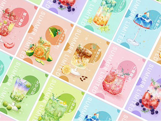 【夏日限定】饮品系列插画