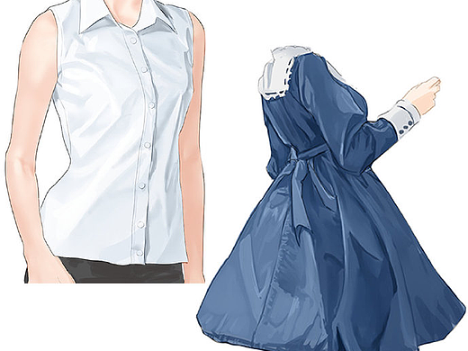 CG绘画丨板绘教程丨原画教程丨衣服褶皱画法参考