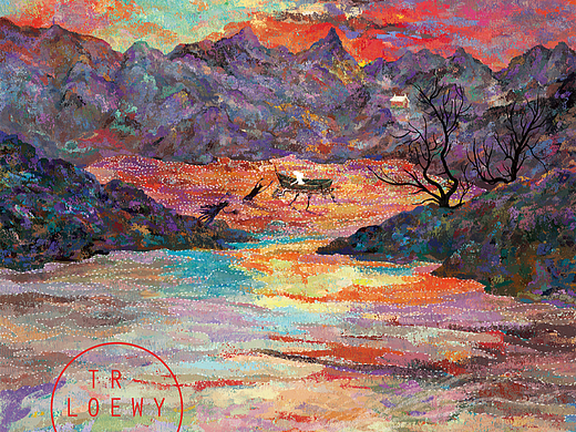 给小说摆渡人3无境之爱绘制的封面插画