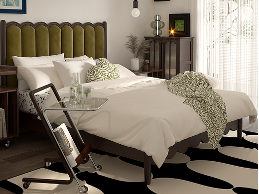 中古风卧室搭配渲染