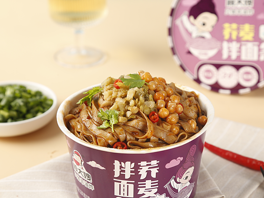 荞麦拌面条|电商设计|郑州图牛设计|商业摄影|产品拍摄