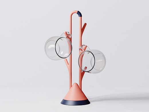 一款桌面杯架设计