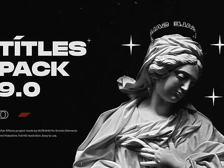 AE模板 | 复古动态艺术人体雕塑文字动画标题展示