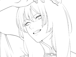 畫完線稿不會上色T-T