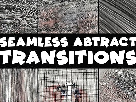 AE模板|无缝抽象涂鸦风格过渡抖动叠加遮罩扭曲故障