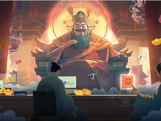 AIGC｜财神高座，AMD助力世间繁华