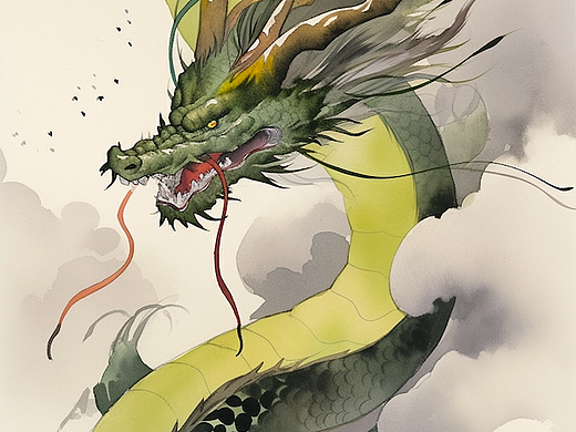 龙年插画红包手机壳龙年生肖2024