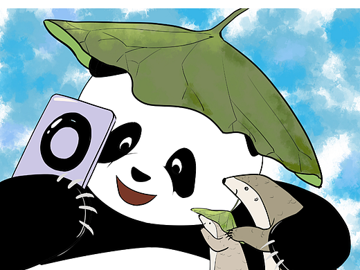 大熊貓和她那害羞的小伙伴（個(gè)人主頁(yè)-ZNjY3MzczOTI=） - 創(chuàng)作習(xí)作 - 站酷設(shè)計(jì)師青司祭酒原創(chuàng)素材 - 站酷ZCOOL
