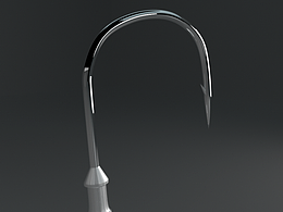 c4d渔具钩子铅头钩渲染