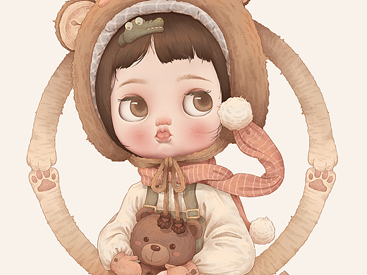 大哩doll / 小布复古风插画logo