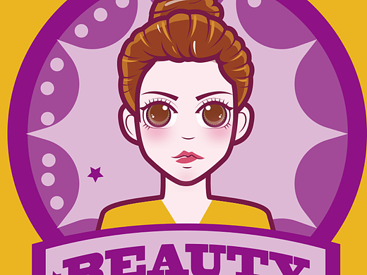 人物头像-潮流插画——美少女