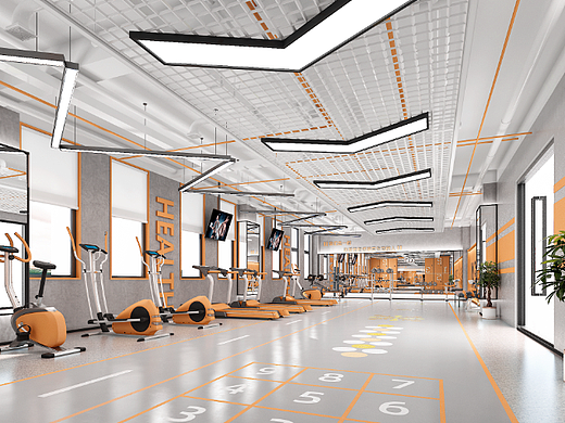 健身房（個(gè)人主頁(yè)-ZNjYyODcyNTY=） - 商業(yè)空間設(shè)計(jì) - 站酷設(shè)計(jì)師春風(fēng)柿里原創(chuàng)素材 - 站酷ZCOOL
