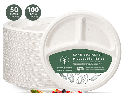 Amazon亚马逊一次性餐盘主图制作