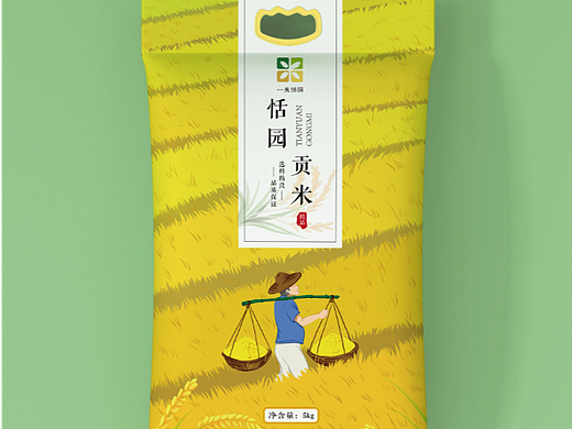 大米原创插画系列包装袋
