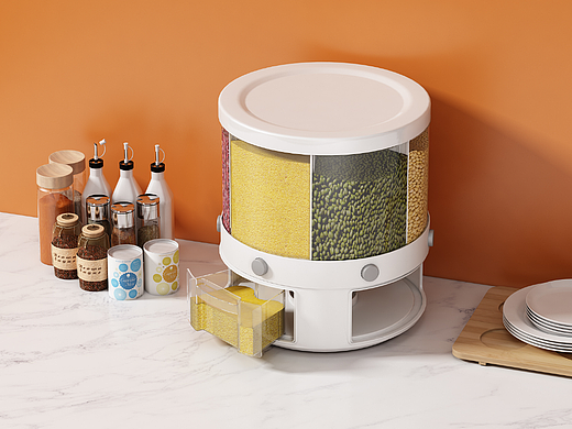 厨房米桶建模渲染