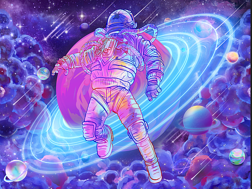 宇宙里的宇航员