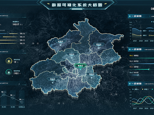 地图样式数据可视化大屏